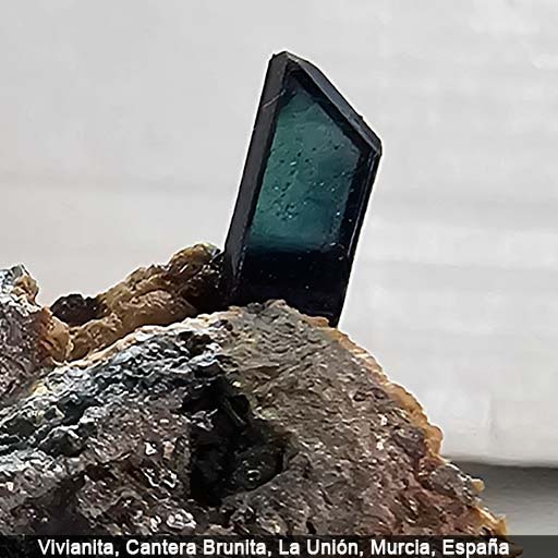 Vivianita,-La-unión,-Murcia,-512 Vivianita, mina Brunita, La Unión, Murcia, España. Barahona minerales.